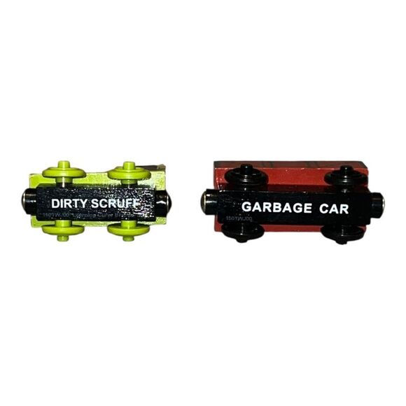 Thomas & Friends Wooden Railway Dirty Scruff & Garbage Car Set 2010 - Picture 7 of 7